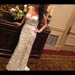 Alyce prom white dress size 4